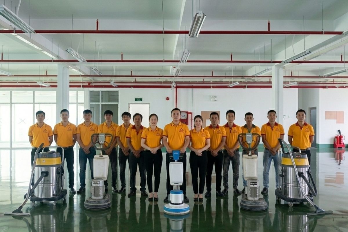 Đội ngũ nhân viên tổng vệ sinh Phúc An