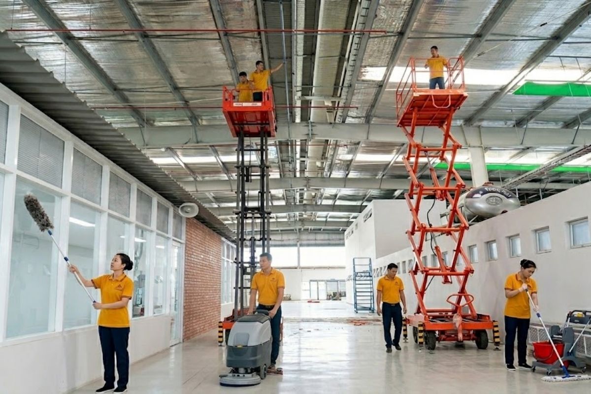 Quy trình thi công dịch vụ tổng vệ sinh công nghiệp Tây Ninh
